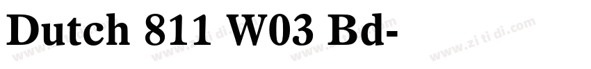 Dutch 811 W03 Bd字体转换